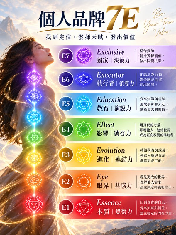 【個人品牌 7E】找到定位・發揮天賦・發出價值，你現在走到第幾個 E？